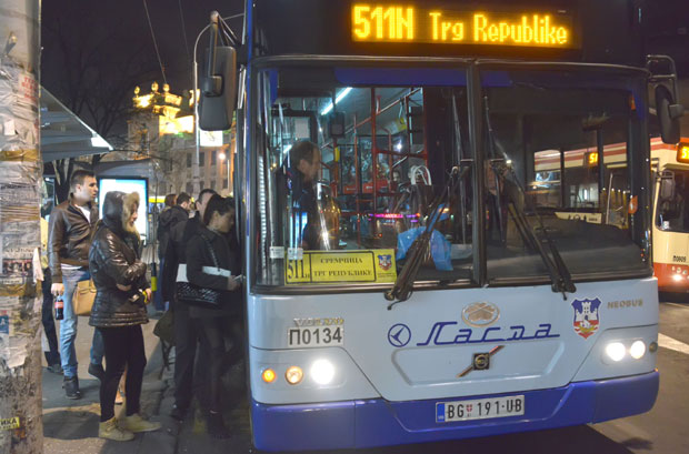 Ноћни превоз: Највише путника на 511Н